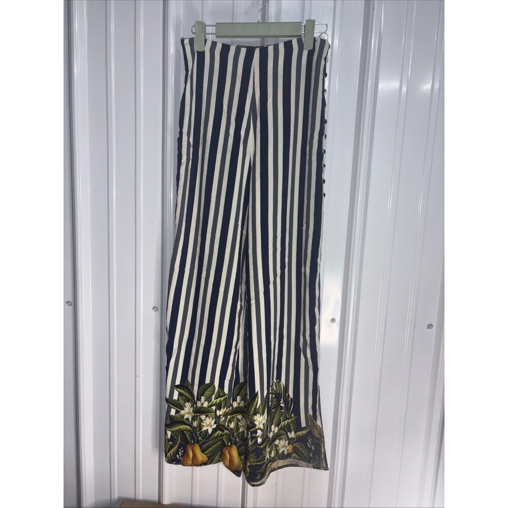 Farm Rio High Waist Split Flair Pants Size XS Beach Boho